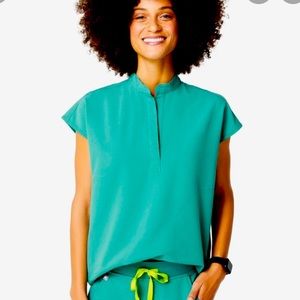 XXS Figs Rafaela Scrub Top, Marine Color